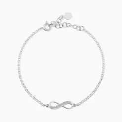 Bracelet Zelma Argent Blanc