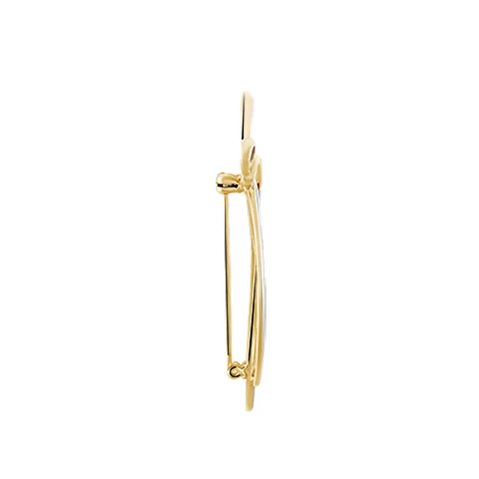 Broche Annaline Plaqué Or Jaune Oxyde De Zirconium