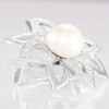 Broche Bonifacio Argent Blanc Oxyde De Zirconium