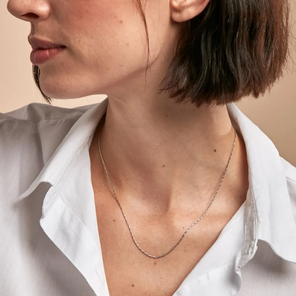 Chaine Ylsa Argent Blanc