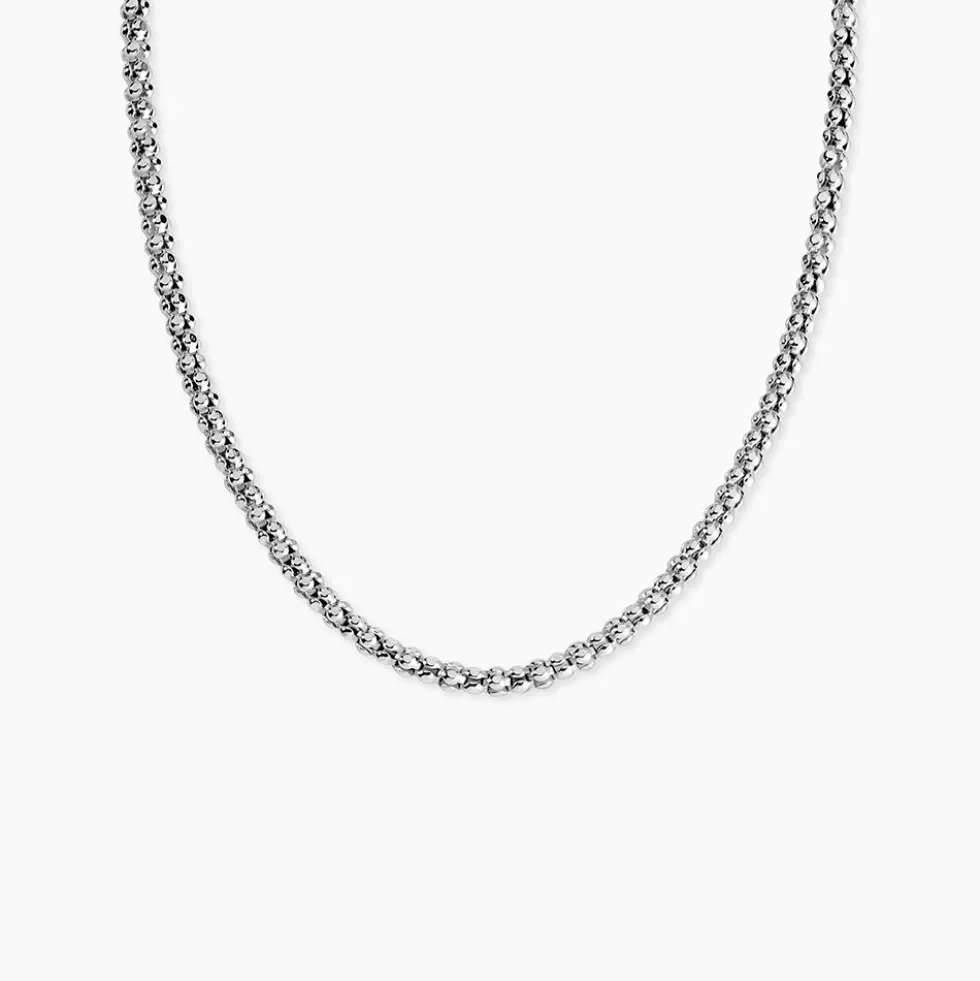 Chaine Nahila Argent Blanc