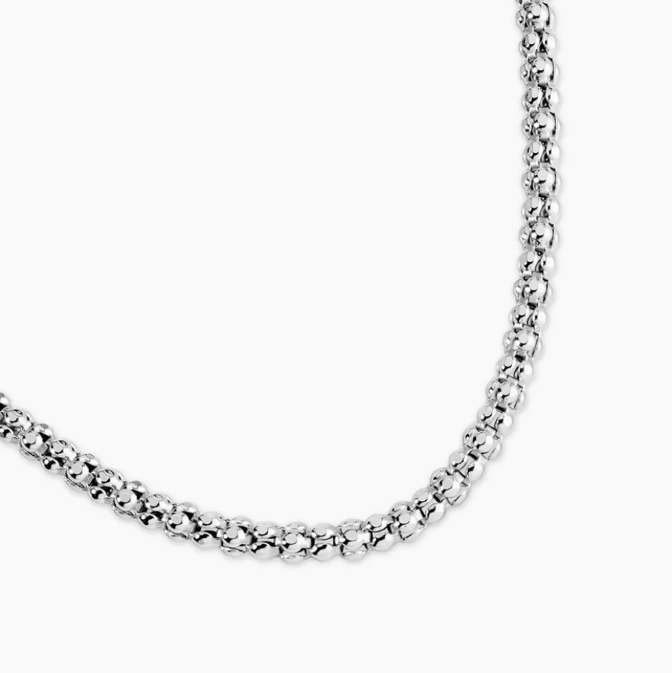 Chaine Nahila Argent Blanc