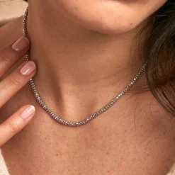 Chaine Nahila Argent Blanc