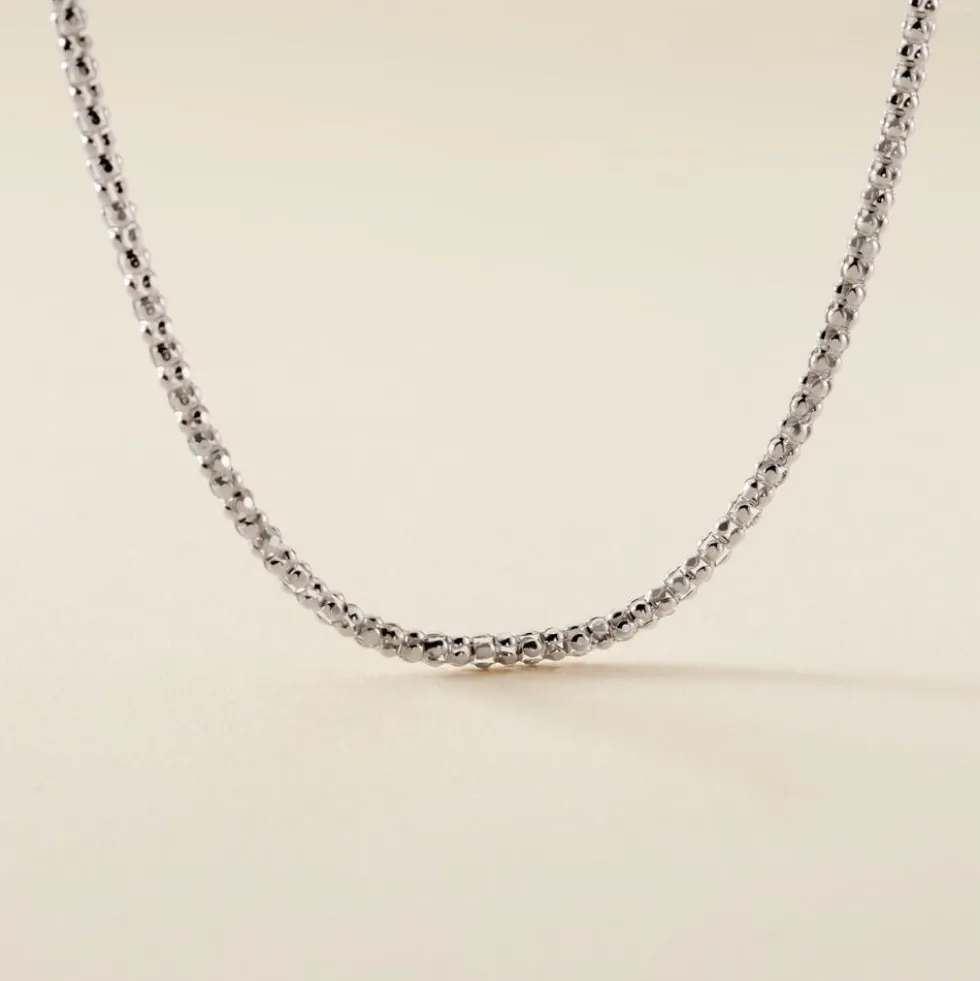 Chaine Nahila Argent Blanc
