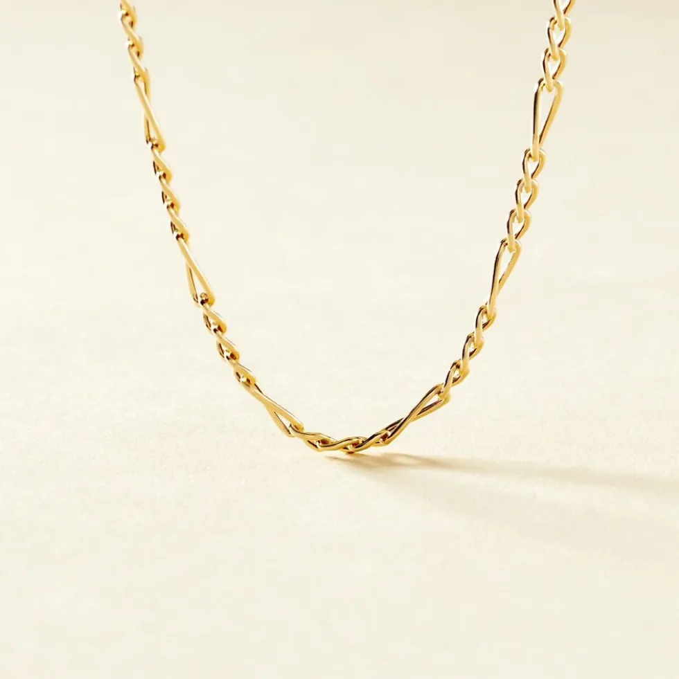 Chaîne Cameo Maille Alternee 1/3 Or Jaune
