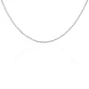 Chaîne Capucin Or Blanc Maille Marine Plate