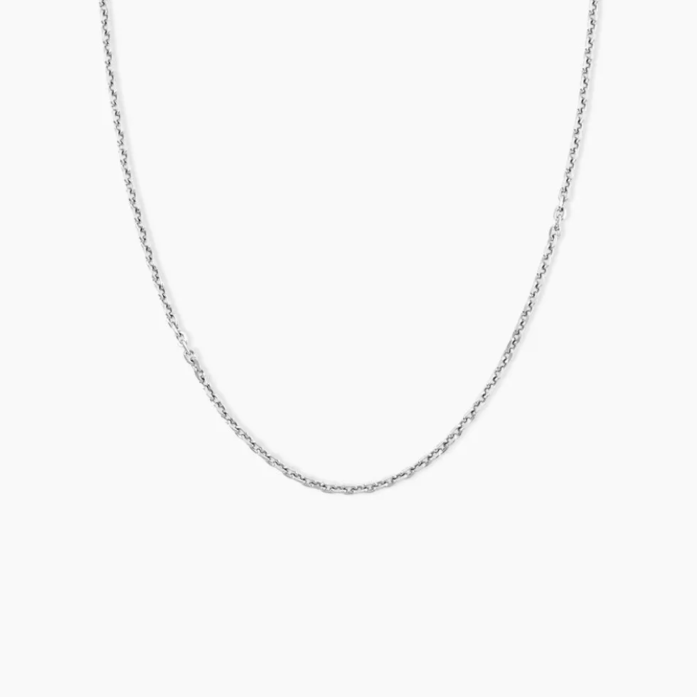 Chaîne Claudine Argent Blanc