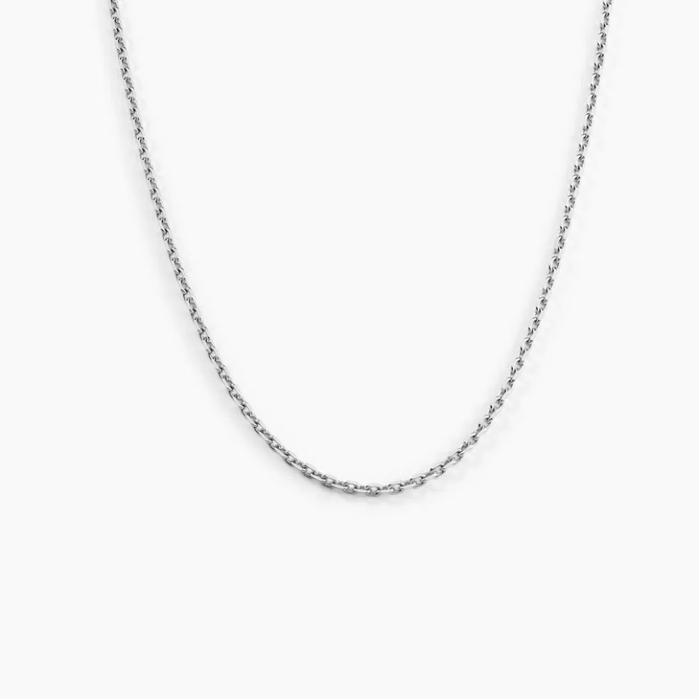 Chaîne Claudine Maille Forçat Argent Blanc
