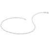 Chaîne De Cheville Cleona Maille Alternee 1/3 Argent Blanc