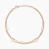 Chaîne De Cheville Daria Argent Rose
