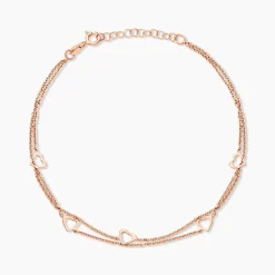 Chaîne De Cheville Daria Argent Rose