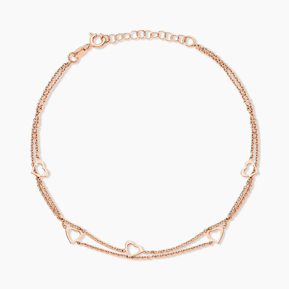 Chaîne De Cheville Daria Argent Rose