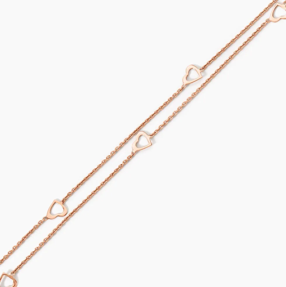 Chaîne De Cheville Daria Argent Rose