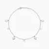Chaîne De Cheville Delarie Argent Blanc Oxyde De Zirconium