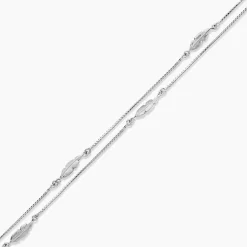 Chaîne De Cheville Hannen Argent Blanc