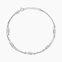 Chaîne De Cheville Hannen Argent Blanc