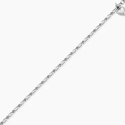 Chaîne De Cheville Laurelyn Maille Alternee 1/1 Argent Blanc
