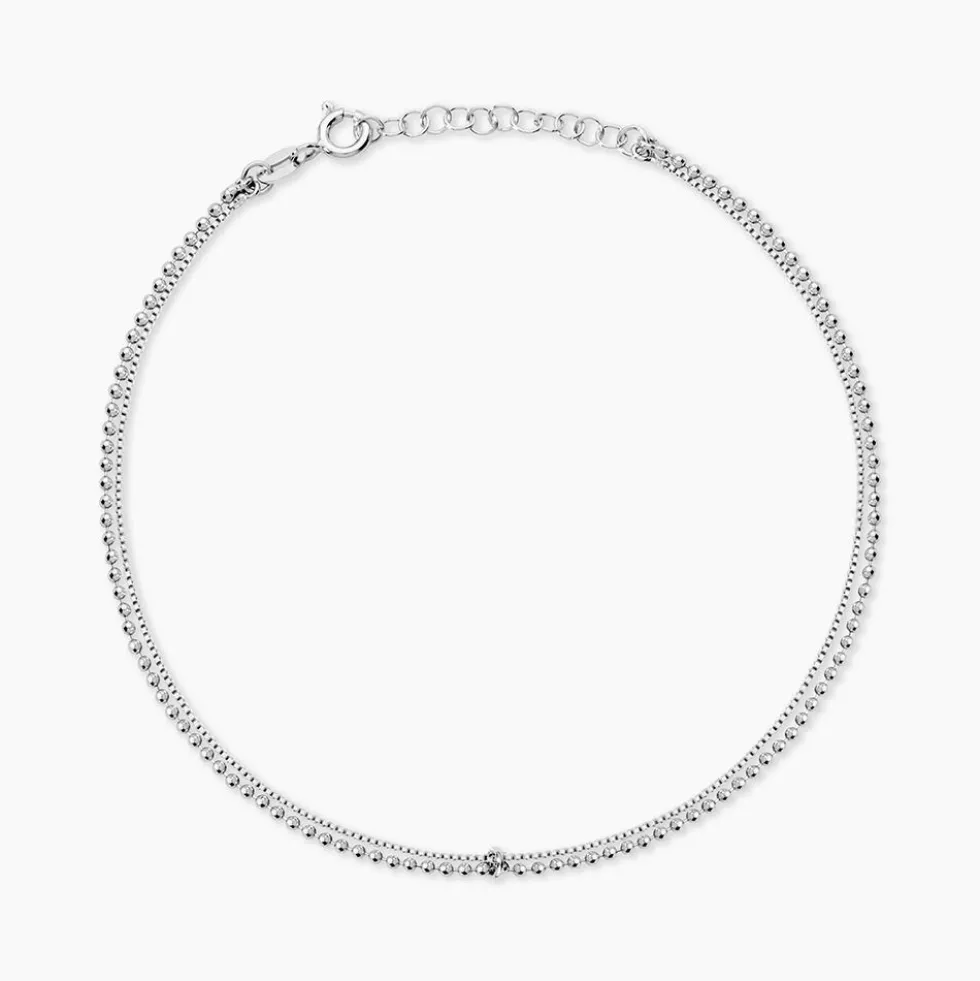 Chaîne De Cheville Marie-nicaise Argent Blanc
