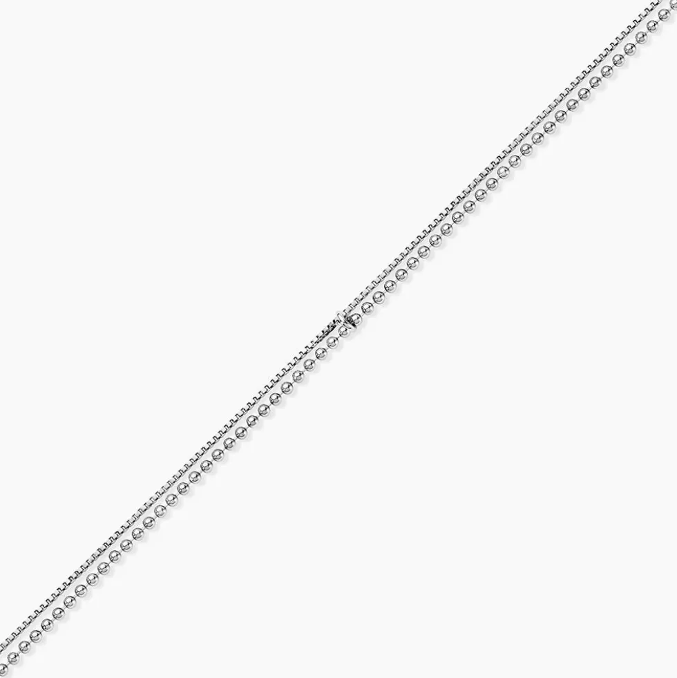 Chaîne De Cheville Marie-nicaise Argent Blanc