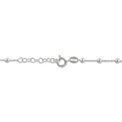 Chaîne De Cheville Minia Argent Blanc
