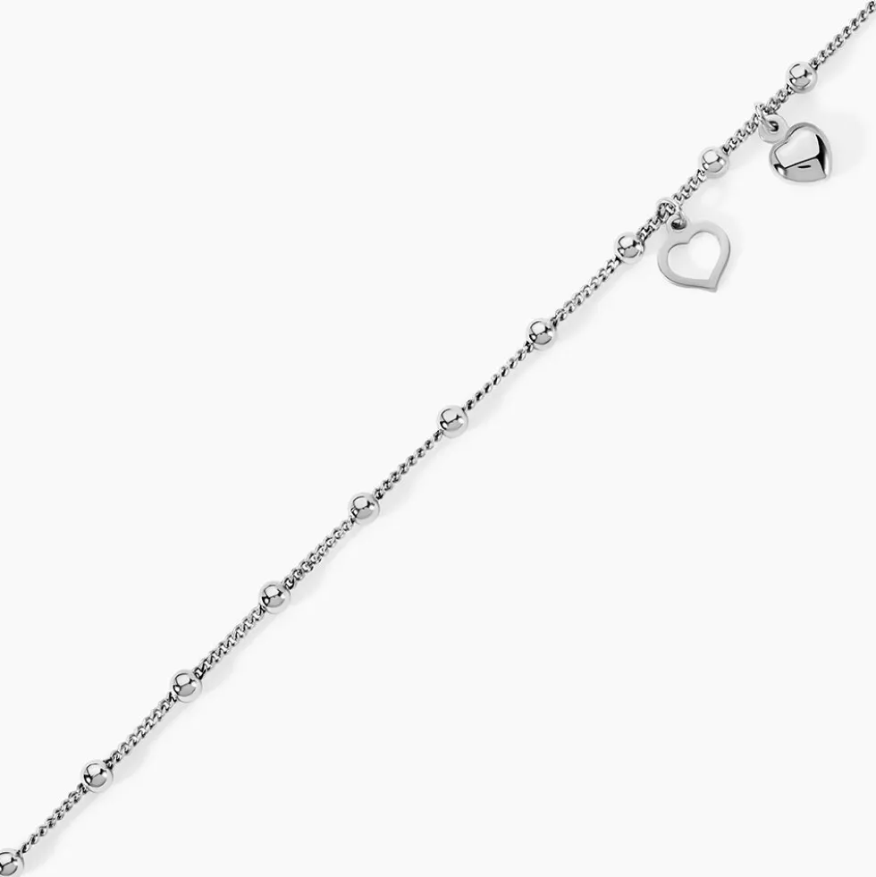 Chaîne De Cheville Minia Argent Blanc