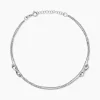 Chaîne De Cheville Noelle Argent Blanc