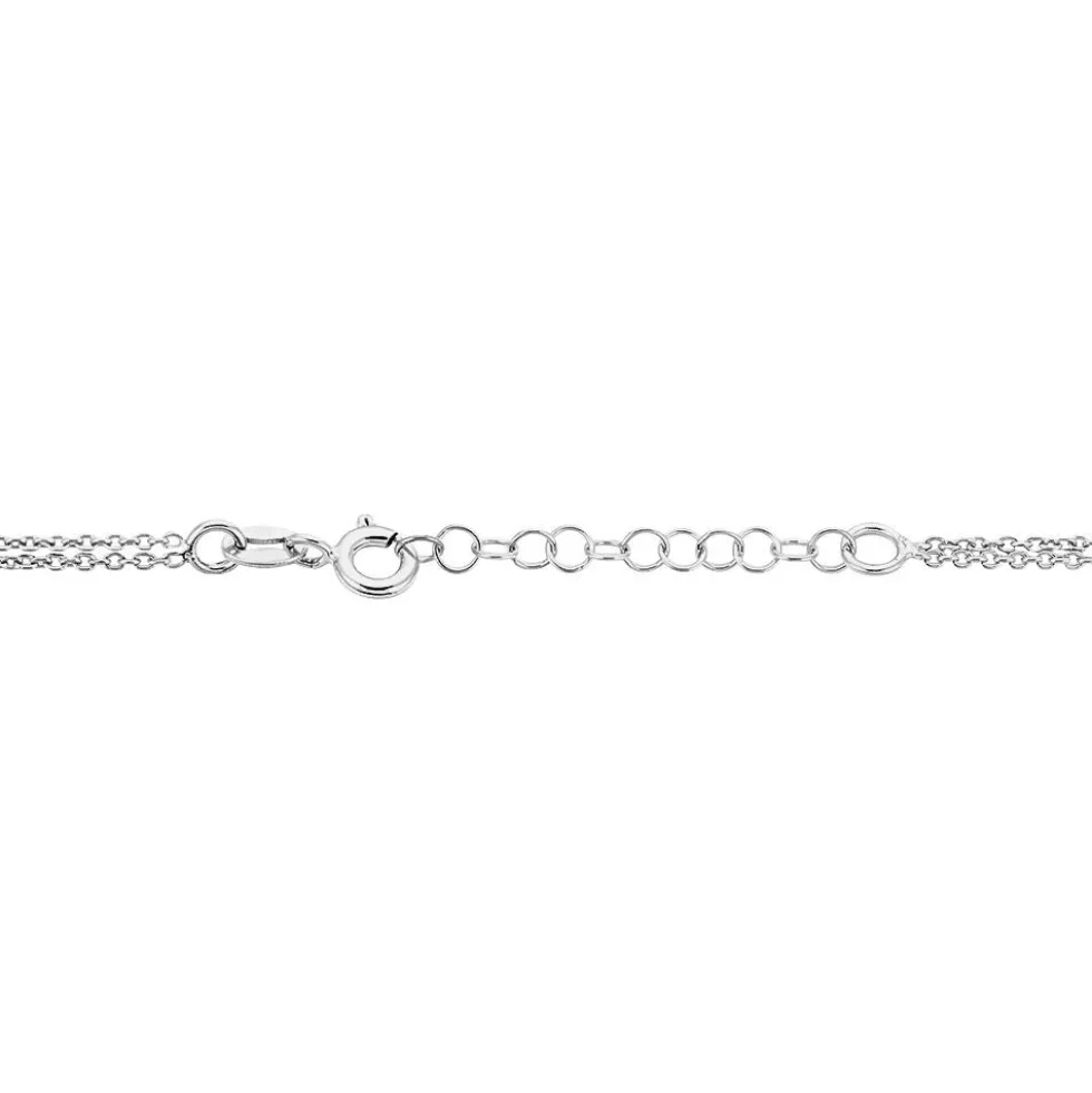 Chaîne De Cheville Noelle Argent Blanc