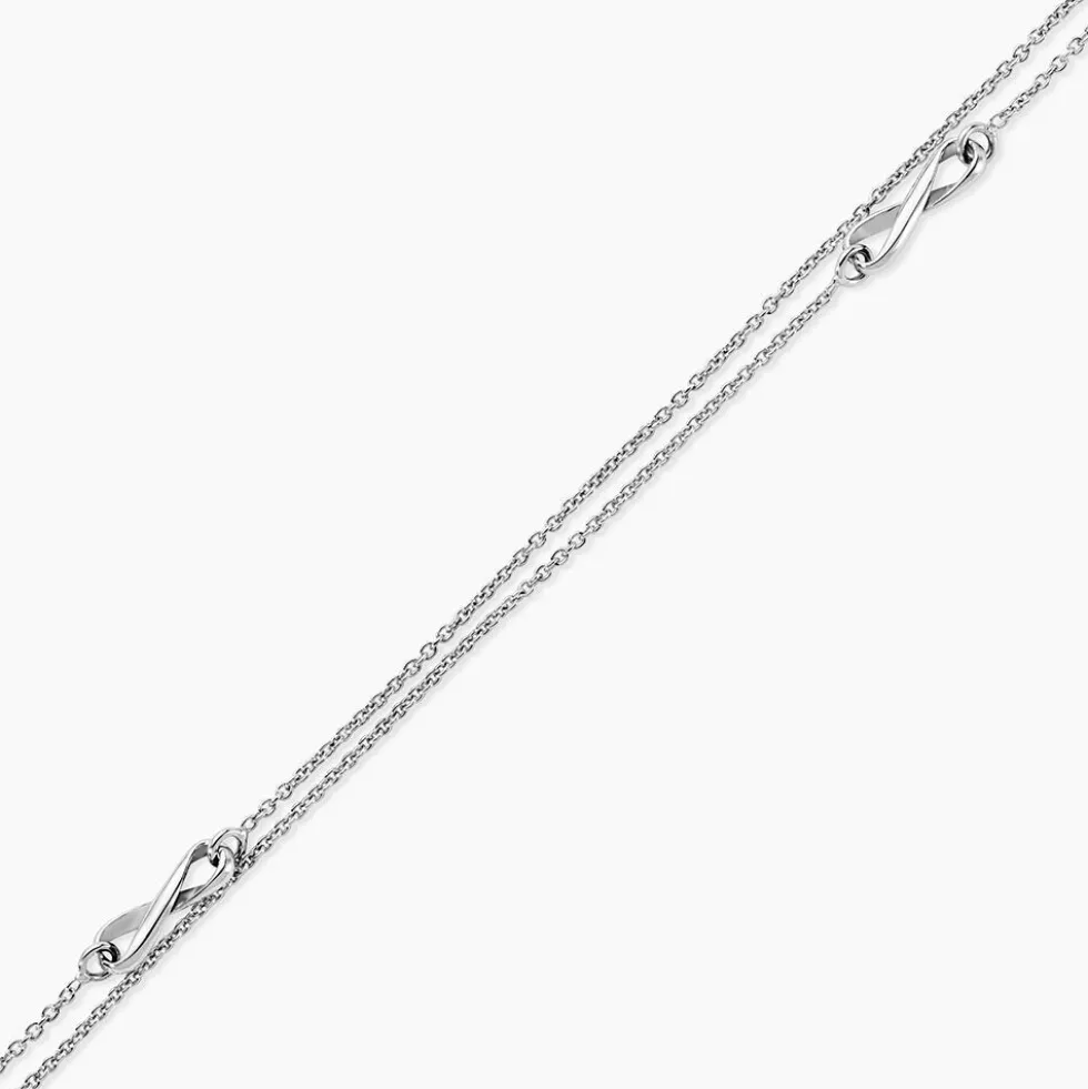 Chaîne De Cheville Noelle Argent Blanc
