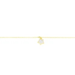 Chaîne De Cheville Valentiane Or Jaune Oxyde De Zirconium
