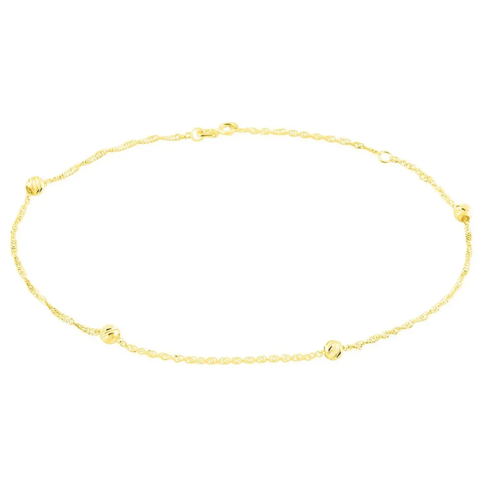 Chaîne De Cheville Zahia Or Jaune