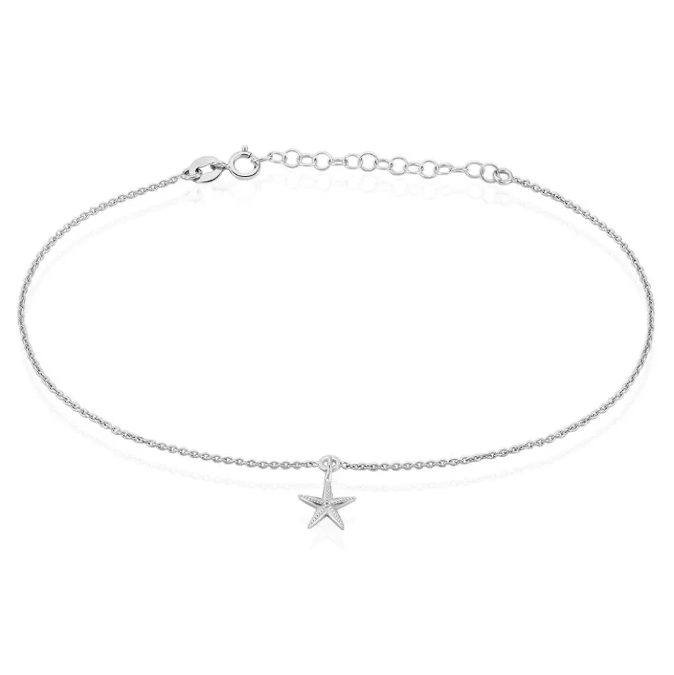 Chaîne De Cheville Zeli Argent Blanc