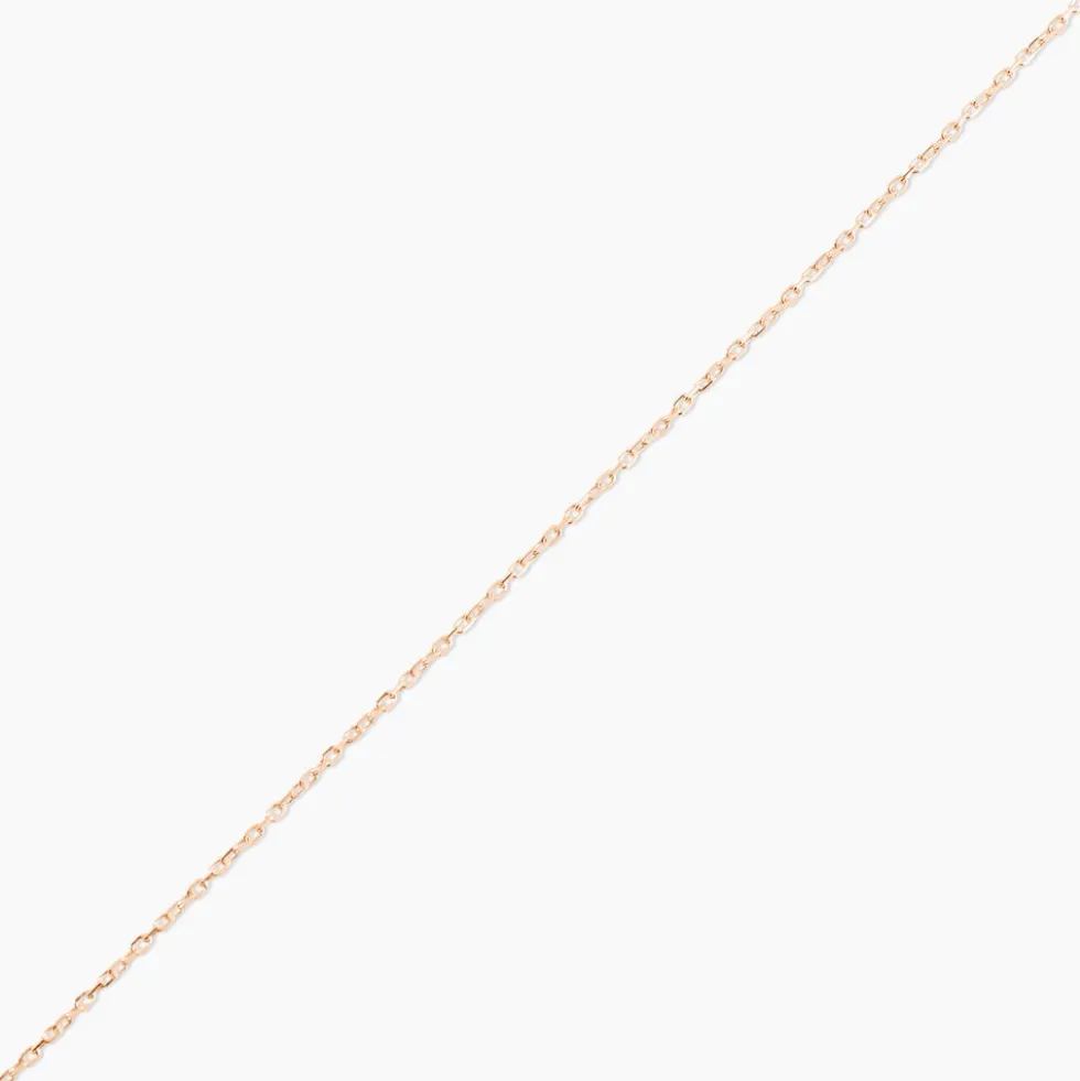 Chaîne Igoa Maille Forçat Diamantee Or Rose
