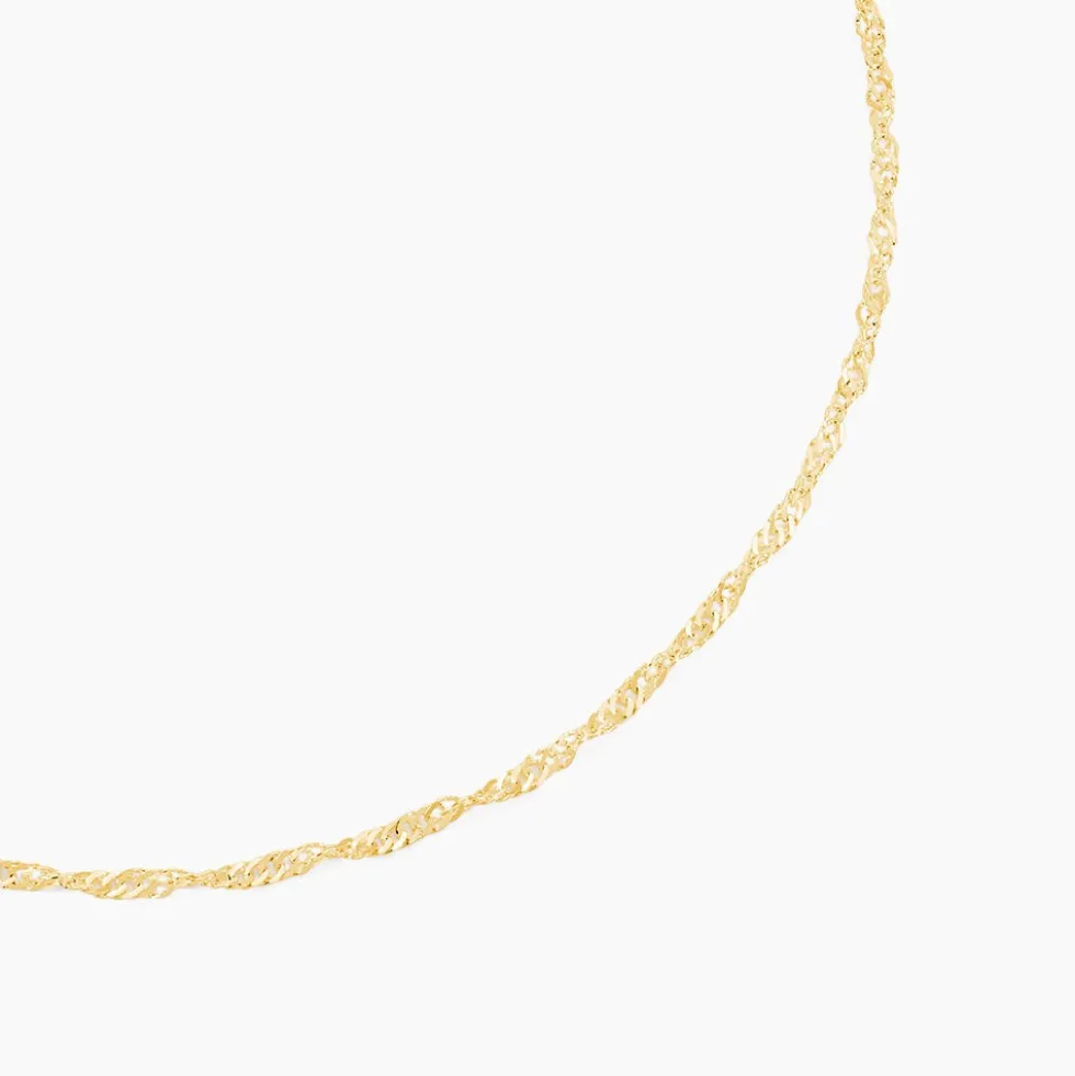Chaîne Imanie Maille Singapour Or Jaune