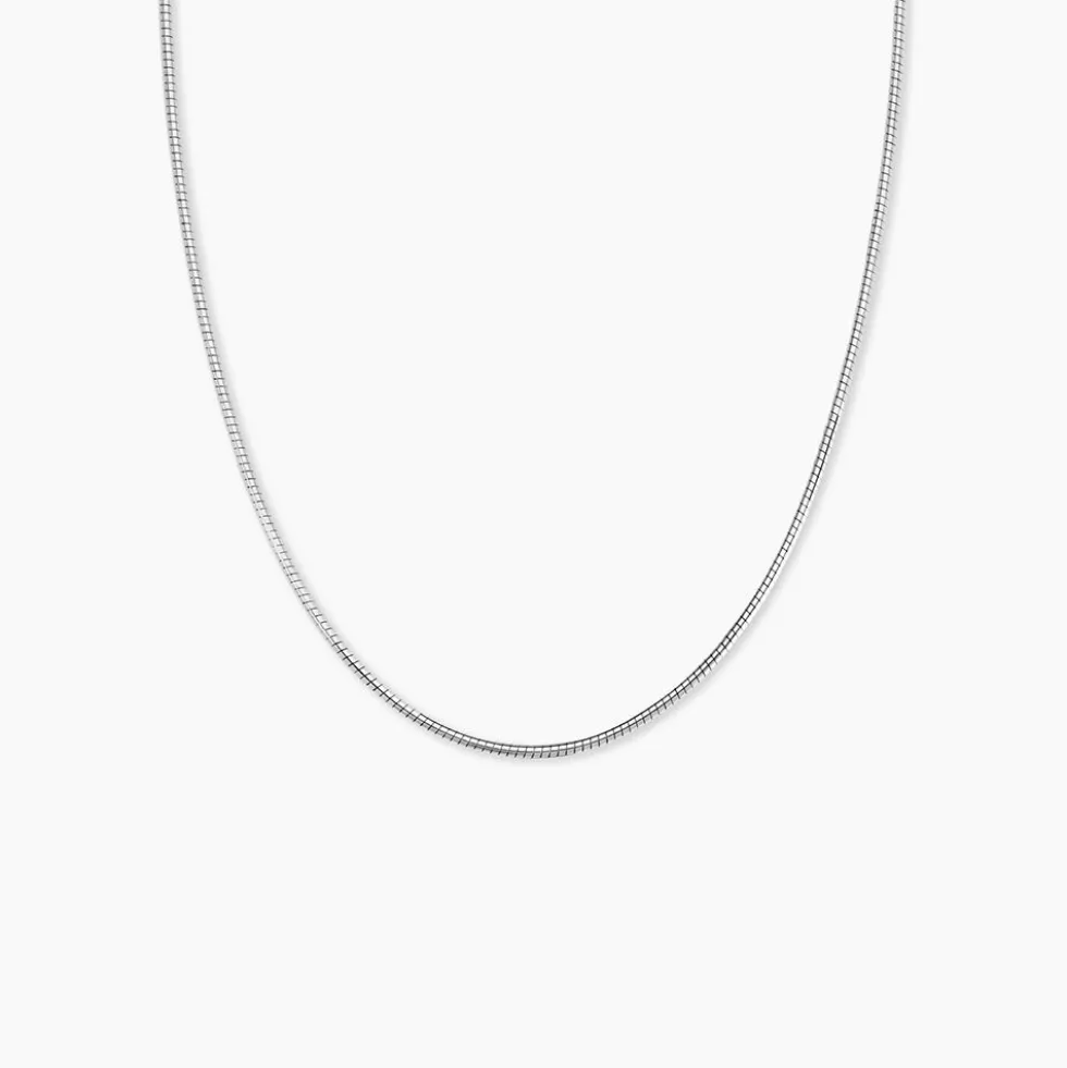 Chaîne Kassie Maille Omega Argent Blanc
