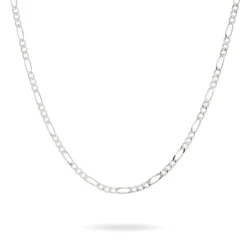 Chaîne Lyndsayae Maille Alternée 1/3 Argent Blanc
