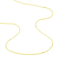 Chaîne Maille Forçat Diamantée Or Jaune