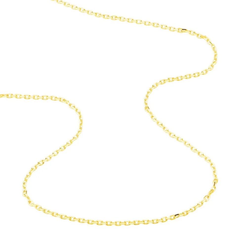 Chaîne Maille Forçat Diamantée Or Jaune
