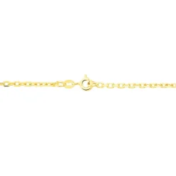 Chaîne Maille Forçat Diamantée Or Jaune