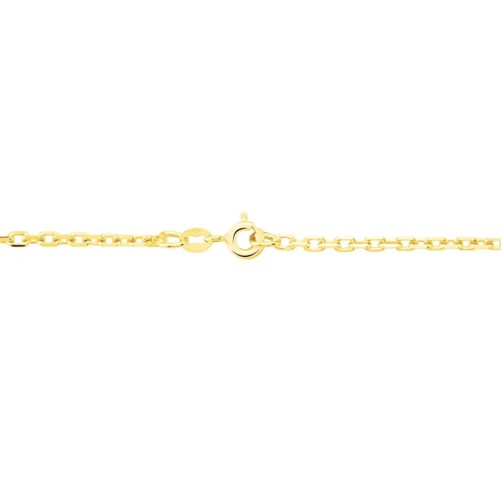 Chaîne Maille Forçat Diamantée Or Jaune