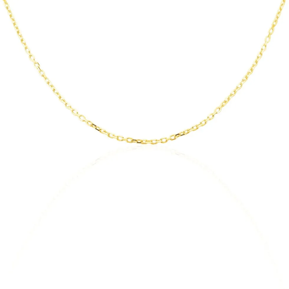 Chaîne Maille Forçat Diamantée Or Jaune