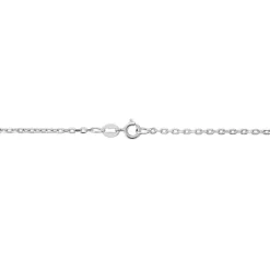 Chaîne Maille Forçat Diamantee Or Blanc