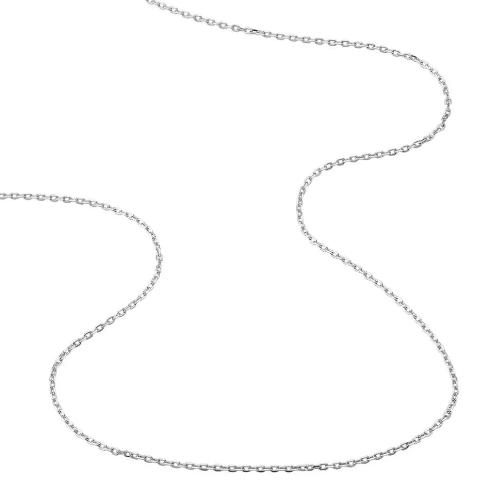 Chaîne Maille Forçat Diamantee Or Blanc