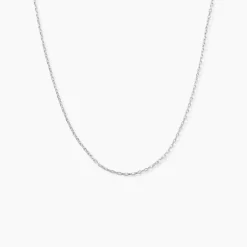 Chaîne Claudine Maille Forçat Argent Blanc