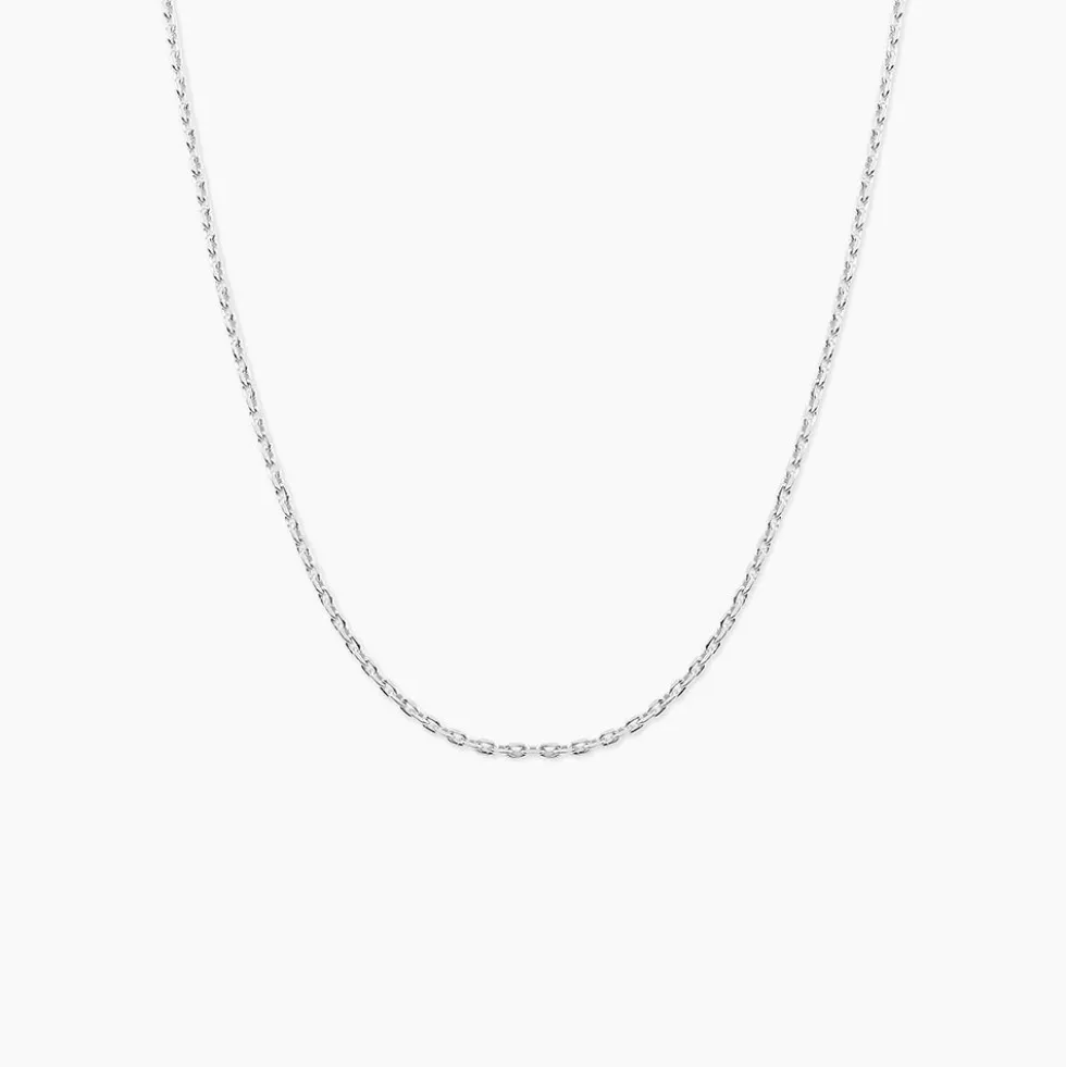 Chaîne Claudine Maille Forçat Argent Blanc