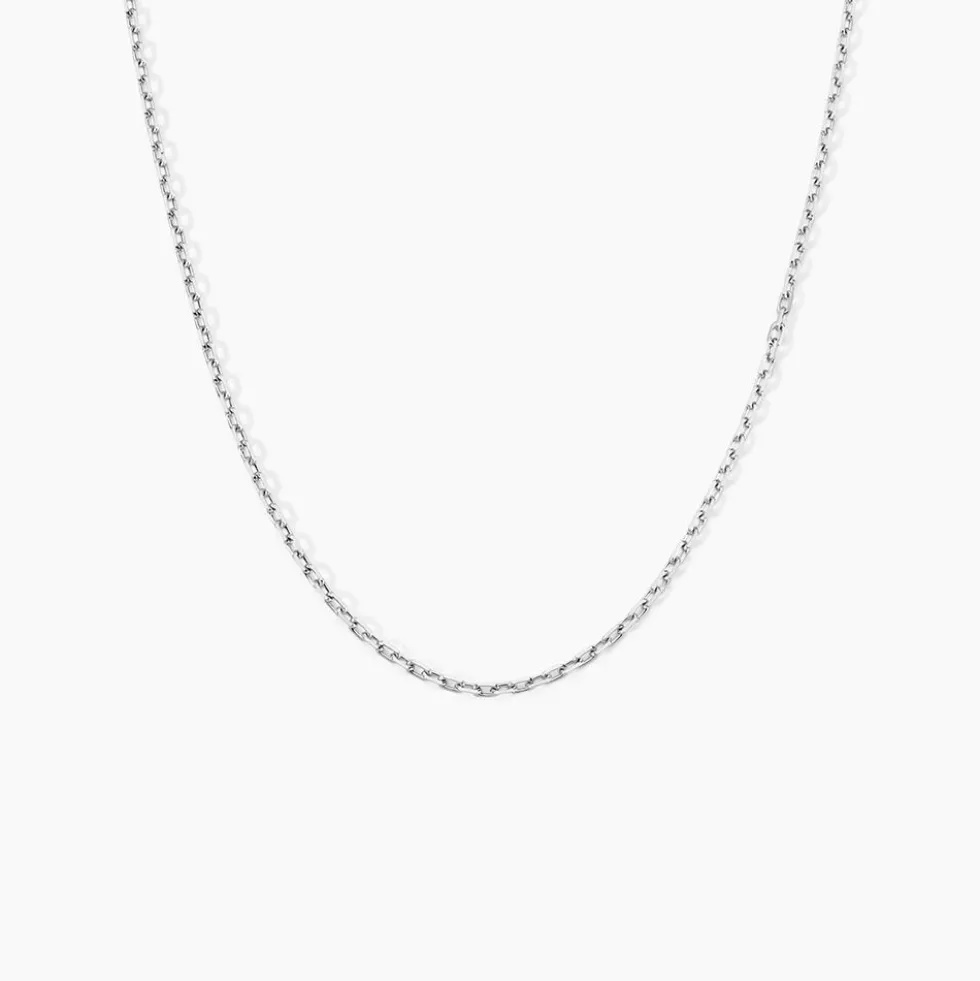 Chaîne Claudine Maille Forçat Argent Blanc