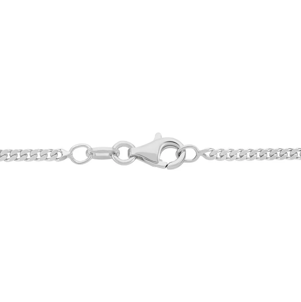Chaîne Clementine Argent Blanc