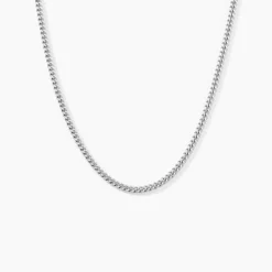 Chaîne Clementine Argent Blanc