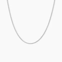 Chaîne Clementine Argent Blanc