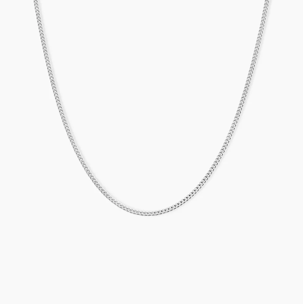 Chaîne Clementine Argent Blanc