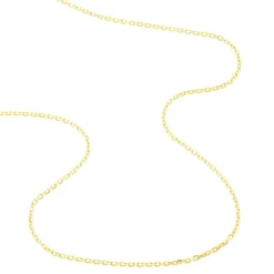 Chaîne Faneliaae Maille Forçat Diamantée Or Jaune